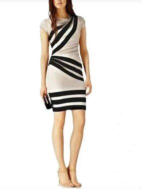 Reiss Alexie Wrapped Novelty Mesh Mini Dress